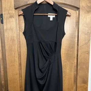 Womens black dress sweetheart neckline